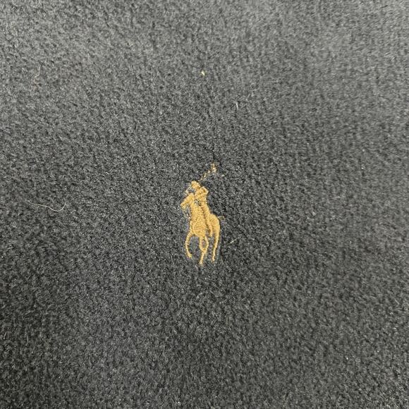 Polo Ralph Lauren Jacket Mens Large Fleece Full Zip Leather Trim Outdoor Coat - Picture 3 of 8